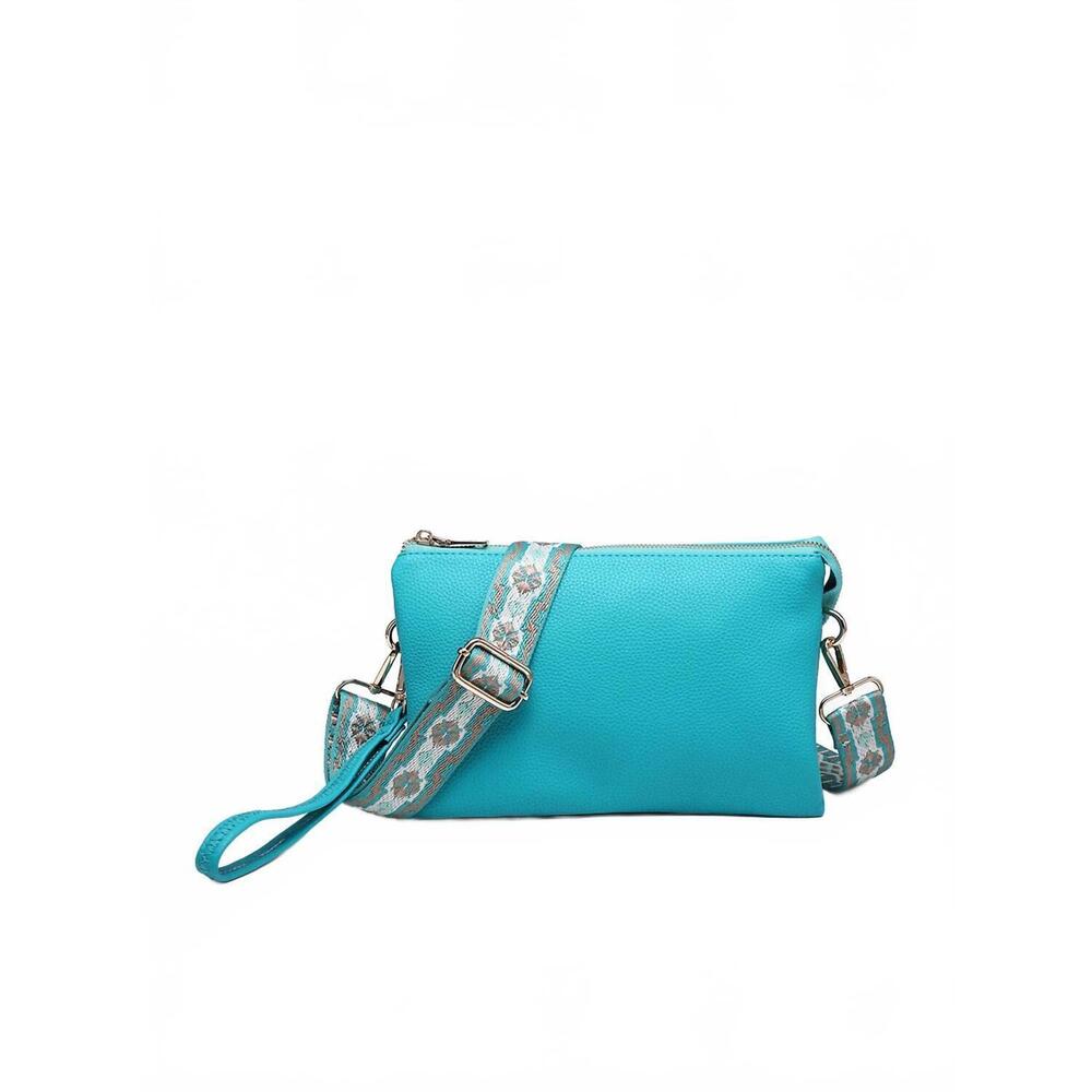 NEW JEN & CO. women's izzy crossbody bag in ocean teal